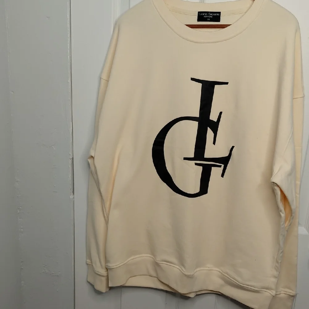 LG Cream Crewneck Men's Sweater